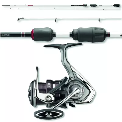DAIWA TD Trout Area Com. 1.95m 1-6g Forellen-Combo mit DAIWA 20 Exceler LT 2000 bespult mit 0,16mm Monofile — Spin 5 2.10
