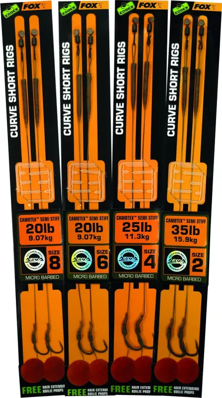 FOX Edges Curve Short 2 - 35lb Camotex Semi Stiff x 2 — 2