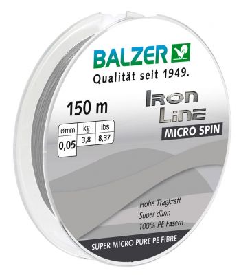BALZER Iron Line Micro Spin 150m 0,05 3,8kg — 150 grau 0.05