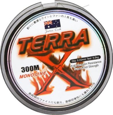 James Cook Terra mono 0,34mm 14,3kg grey 300m, monofile Angelschnur, mono line — 300 grey 0.38