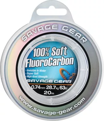 SAVAGE-GEAR Soft Fluorocarbon Clear 0.39mm 35m 9.4kg — 50.0 Clear 0.17