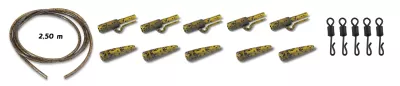 ANACONDA Jungle Gr. Quick Change Saftey Lead Clip 5 Kits — Quick Change Clip Kit Jungle Green