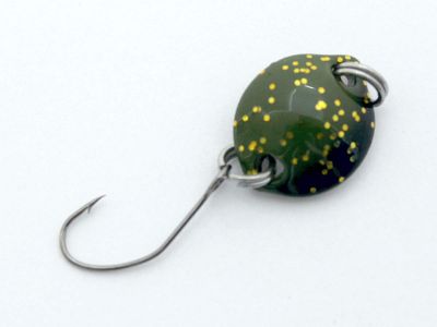 EFT Trout Tear Spoon 1,5g perl-yellow black glitter — olive black gold-glitter 1.50