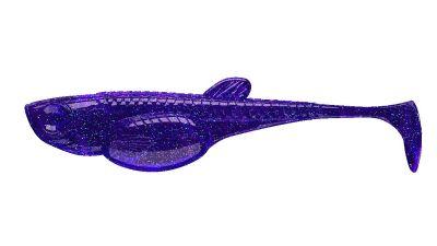LIBRA LURES Embrion Shad 75 Fish 020-Electro 8st, Forellenköder, schwimmend und aromatisiert — 5.00 Purple Glitter Fish