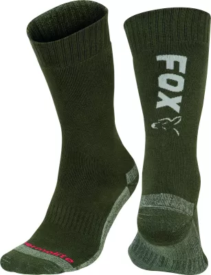 FOX Green / Silver Thermolite long sock 6 - 9 (Eu 40-43) — 40-43 Green Silver