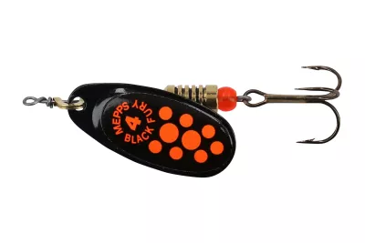 MEPPS Black Fury YD Gr. 1 SB Spinner — 1 Black - Orange