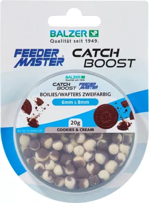 BALZER Zweifarbige Boilies (Wafter) 10mm und 12mm gemischt Pink-weiss-Marshmellow — S Cookies and Cream