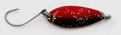 EFT Trout Dipper Spoon 3.5g red green glitter — black red glitter 3.50