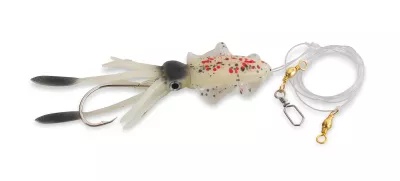 AQUANTIC Octo Leader Rig CLUM — 8/0 Black Spottet Luminous