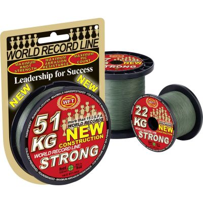 WFT NEW 10KG Strong green 0,08mm 2000m, geflochtene Angelschnur, braided line — 2000 chartreuse 0.25
