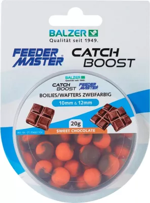 BALZER Zweifarbige Boilies (Wafter) 10mm und 12mm gemischt Pink-weiss-Marshmellow — M Sweet Chocolate