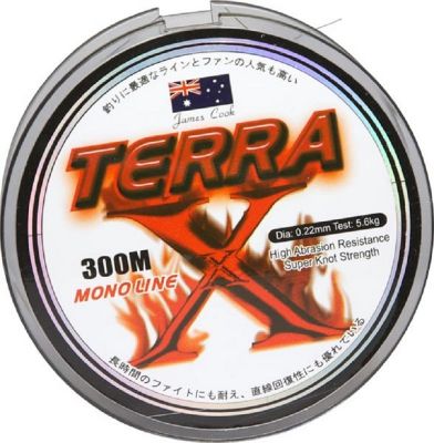 James Cook Terra mono 0,34mm 14,3kg grey 300m, monofile Angelschnur, mono line — 300 grey 0.14