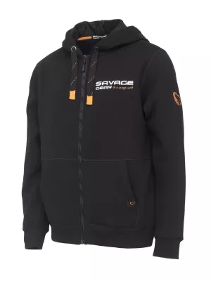 SAVAGE-GEAR Urban Zip Hoodie L Black Ink — S Black