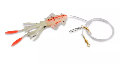 AQUANTIC Octo Leader Rig CLUM — 8/0 Orange Spottet Luminous