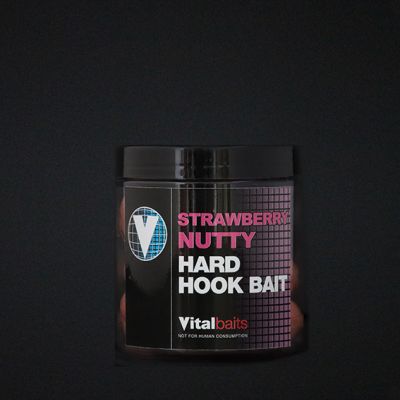 VITALBAITS NUTTY CRUNCH WHITE 14mm 100 gr. — 14.0 Strawberry Nutty