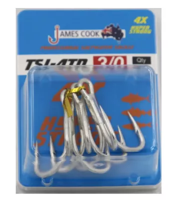 JAMES COOK TSL-4TN Treble Hook 2 5st — 5/0