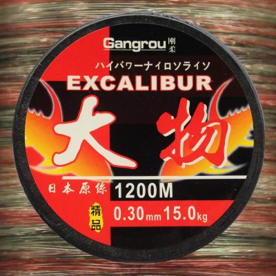 Gangrou Excalibur 0,40mm 21.0Kg 1200M, monofile Angelschnur, mono line — 1200 camou 0.30