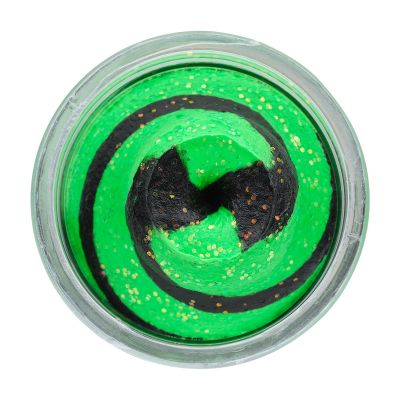 BERKLEY PowerBait Natural Glitter Trout Bait Aniseed Spring Green/Bl — Spring Green/Black