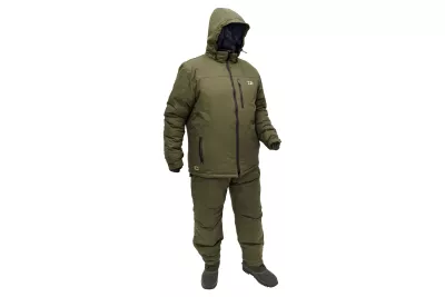 DAIWA Carp Winteranzug XL olivgrün Jacke mit Latzhose — S olivgrün