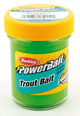 BERKLEY PowerBait Trout Bait Fluorescent Orange — Spring Green