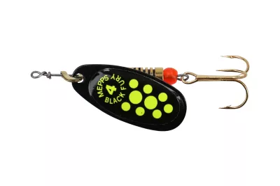 MEPPS Black Fury YD Gr. 1 SB Spinner — 1 Black - Chartreuse