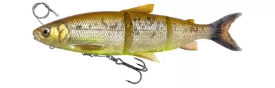 Savage Gear 3D Line Thru 17 cm 53 g Fire Whitefish Gr. 2 - Gummifische,Twister — 17.0 Brown Chartreuse