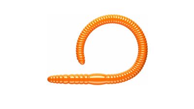 LIBRA LURES Flex Worm 95 Cheese 031-olive 10st, Forellenköder, schwimmend und aromatisiert — 9.50 hot orange Cheese