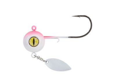 BALZER Valhall Bomb Jighead Heilbutt-Großdorsch Jighead mit Spinner — 10/0 Pink 125
