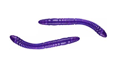 LIBRA LURES Fatty D'Worm Tournament 55 Cheese 031-olive 12st, Forellenköder, schwimmend und aromatisiert — 5.50 Purple Glitter Cheese