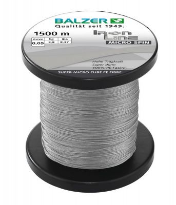 BALZER Iron Line Micro Spin 150m 0,05 3,8kg — 1500 grau 0.05