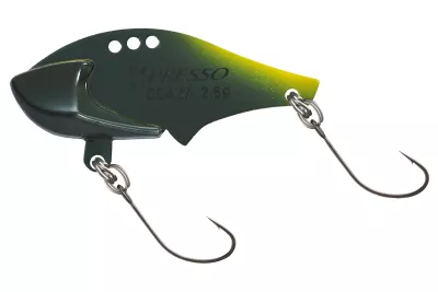 DAIWA Presso Deaza pearl olive/pearl ivory 3.1cm 2.5g Spezial-Blinker — dark green 2.50