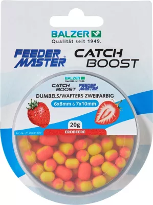 BALZER Zweifarbige Dumbells (Wafter) 6x8mm und 7x10mm gemischt Orange-braun-sweet chocolate — S Erdbeere
