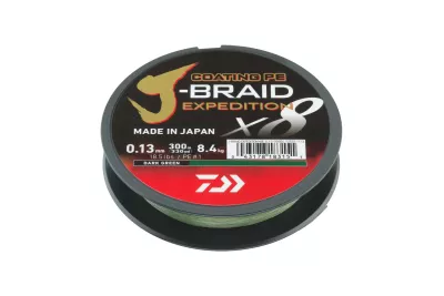 DAIWA J-Braid Expedition X8 dark green 0.18mm 300m geflochtene Angelschnur — 150 dark green 0.22