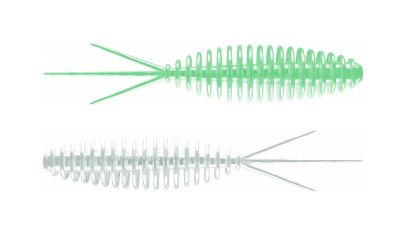 LIBRA LURES Turbo Worm 56 Cheese 006-Hot Yellow 8st, Forellenköder, schwimmend und aromatisiert — 5.60 Glow UV Green Cheese