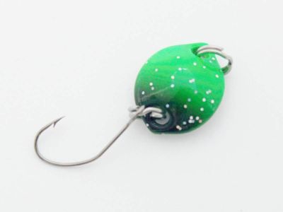 EFT Trout Tear Spoon 1,5g perl-yellow black glitter — green black glitter 1.50