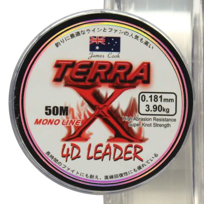 Terra Leader 4D 50m 0,37mm clear, monofile Angelschnur, Vorfachschnur — 50 clear 0.28