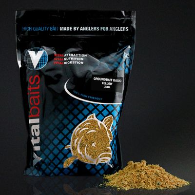 VITALBAITS Groundbait NUTTY CRUNCH BUCKET 3 kg — 2000 Basic Yellow