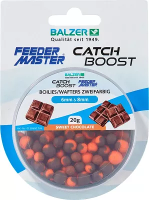 BALZER Zweifarbige Boilies (Wafter) 10mm und 12mm gemischt Pink-weiss-Marshmellow — S Sweet Chocolate