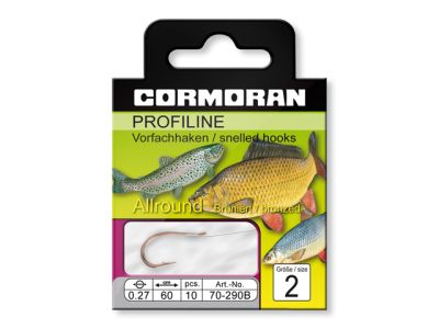 CORMORAN Profiline Wurmhaken M 299B brüniert 50cm #10 0.18mm 10Stk. — Allround 4