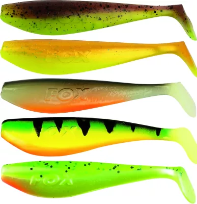 FOX RAGE Zander Pro Ultra UV 10cm/4" Lemontiger x 5pc — 7.50 Mix