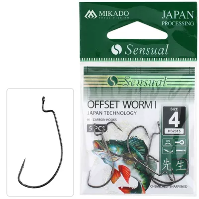 MIKADO Offset Worm I Nr. 1 BN - 5st — 5/0