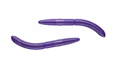 LIBRA LURES Fatty D'Worm 75 Krill 031-olive 8st, Forellenköder, schwimmend und aromatisiert — 6.50 Purple Glitter Knoblauch