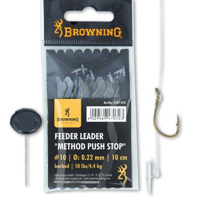 BROWNING 10 Feeder Leader Method Push Stop bronze 10lbs 0,22 — 10