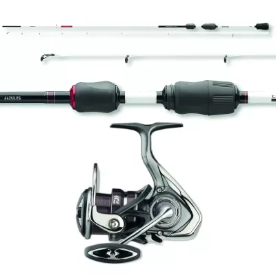 DAIWA TD Trout Area Com. 1.95m 1-6g Forellen-Combo mit DAIWA 20 Exceler LT 2000 bespult mit 0,16mm Monofile — Spin 6 2.10