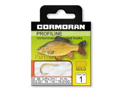 CORMORAN Profiline Wurmhaken M 299B brüniert 50cm #10 0.18mm 10Stk. — Karpfen gold 4