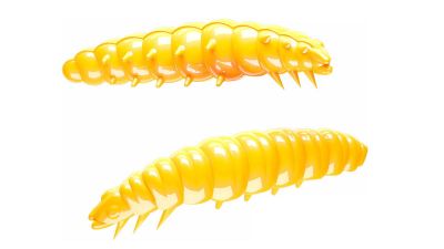 LIBRA LURES Larva 30 Cheese 001-White 15st, Forellenköder, schwimmend und aromatisiert — 2.50 Yellow Cheese