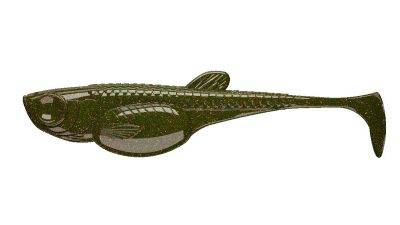 LIBRA LURES Embrion Shad 75 Fish 020-Electro 8st, Forellenköder, schwimmend und aromatisiert — 5.00 Motor Oil Green Fish