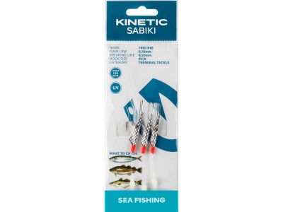 KINETIC Sabiki Trio #2/0 White Flash Dorschvorfach — 2/0 weiss