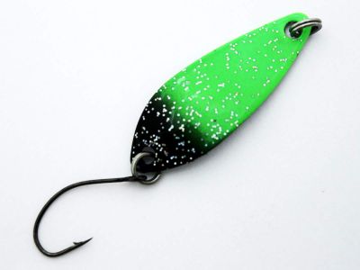 EFT Trout Dancer Spoon 4g green black glitter — green black glitter 3.50