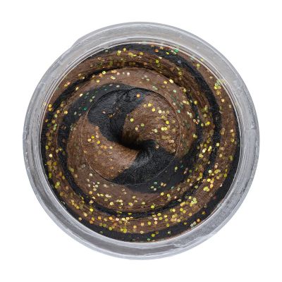 BERKLEY PowerBait Natural Glitter Trout Bait Aniseed Spring Green/Bl — BLACK BROWN